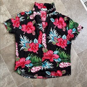 EISHOPPER
Men’s Lg Vibrant floral Hawaiian short sleeve button up shirt